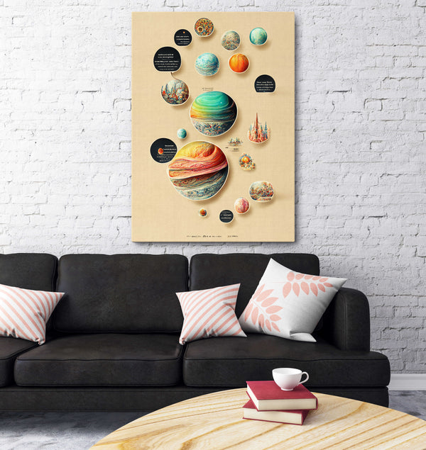 Tableau Abstrait Planetes