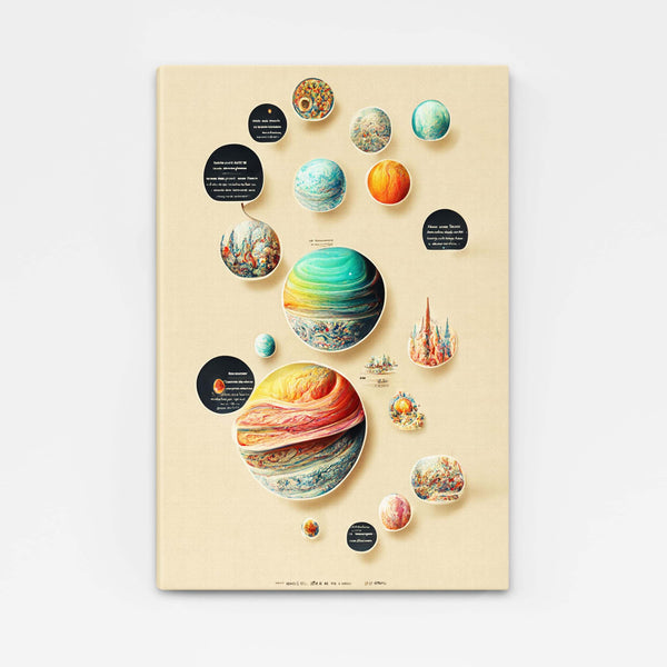 Tableau Abstrait Planetes