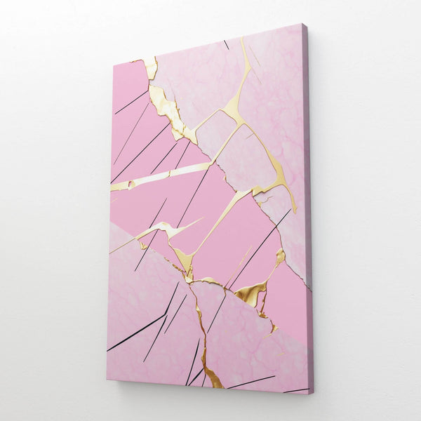 Tableau Abstrait Rose et Gris | TableauDecoModerne®