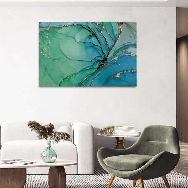 Tableau Abstrait Vert Clair