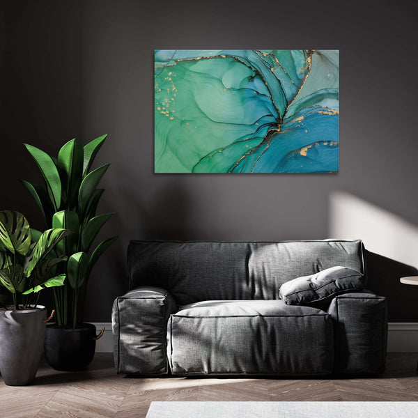 Tableau Abstrait Vert Clair