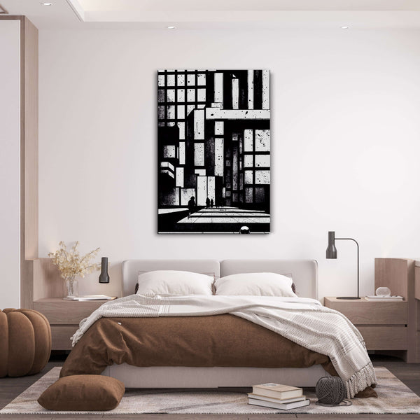 Tableau Abstrait Blanc et Noir | TableauDecoModerne®