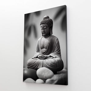 Tableau Bouddha Noir et Blanc | TableauDecoModerne®