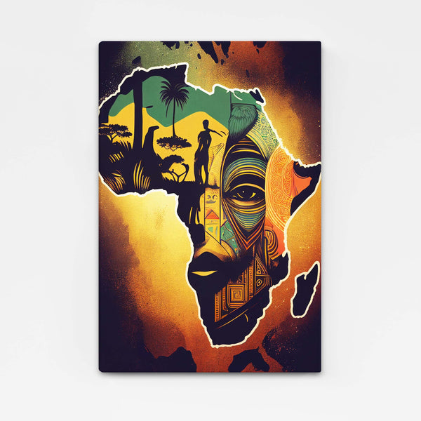 Tableau Carte d'Afrique | TableauDecoModerne®