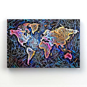 Tableau Carte du Monde Lumineux | TableauDecoModerne®