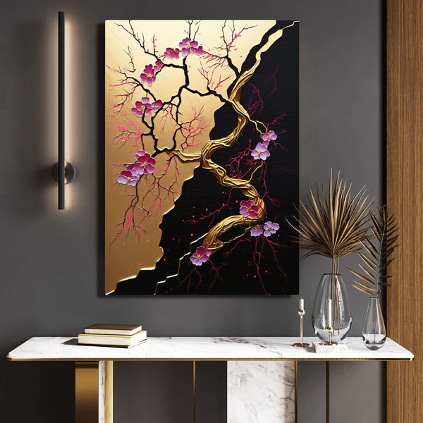 Tableau Cerisier Japonais Abstrait | TableauDecoModerne®