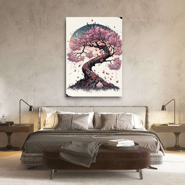 Japanese Cherry Tree Painting Drawing