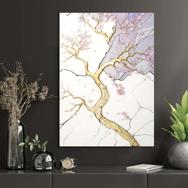 Tableau Cerisier Japonais Marbre | TableauDecoModerne®
