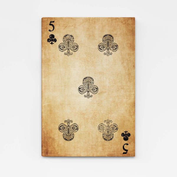 Tableau Cinq de Trèfle Vintage | TableauDecoModerne®
