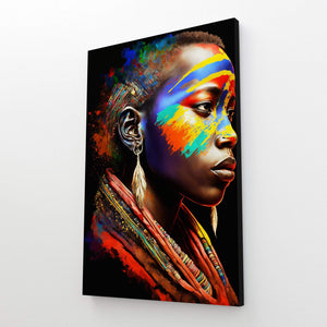 Tableau Coloré Femme Africaine | TableauDecoModerne®