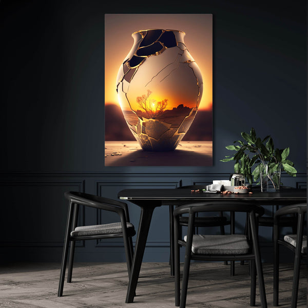Tableau Coucher de Soleil Vase | TableauDecoModerne®