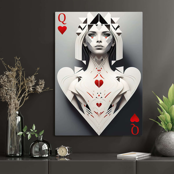 Tableau Dame de Coeur Grise | TableauDecoModerne®