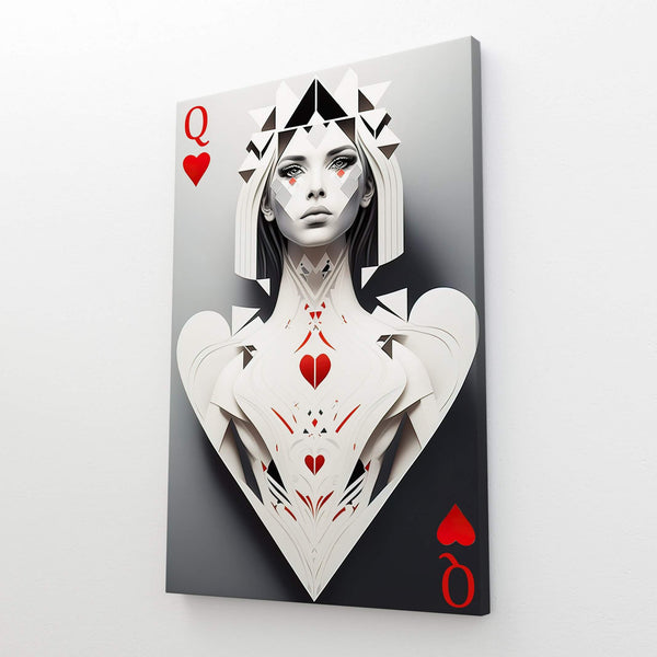 Tableau Dame de Coeur Grise | TableauDecoModerne®