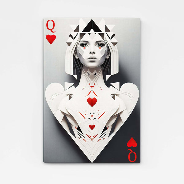 Tableau Dame de Coeur Grise | TableauDecoModerne®
