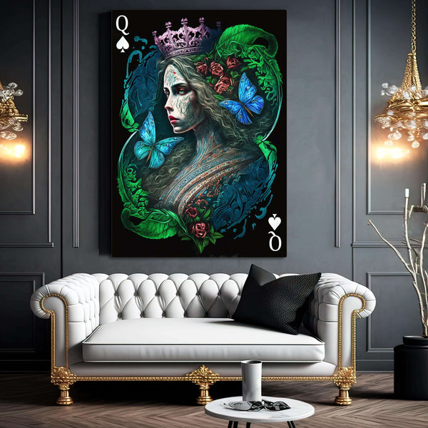 Tableau Dame de Pique Coloré | TableauDecoModerne®