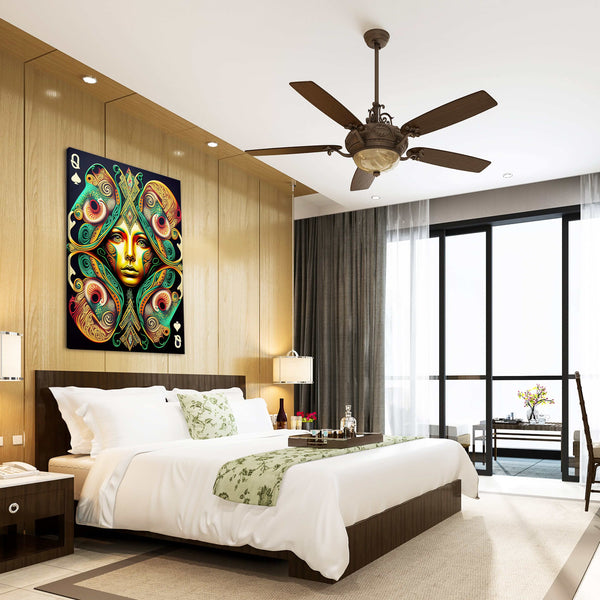 Tableau Dame de Pique Verte | TableauDecoModerne®