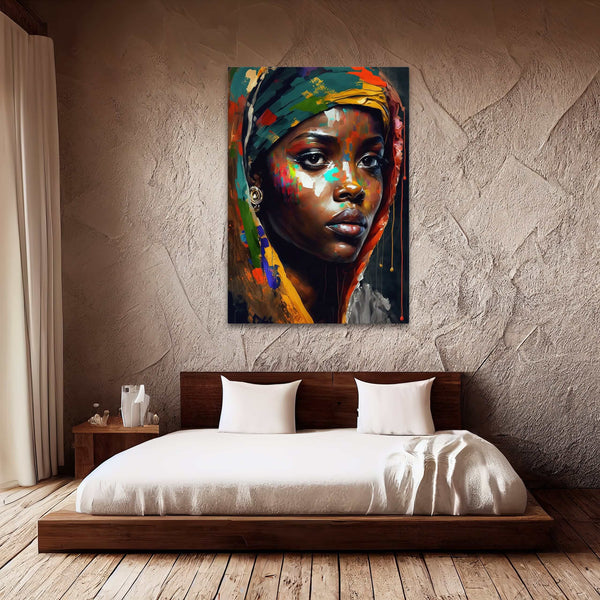 Tableau Femme Africaine Portrait | TableauDecoModerne®