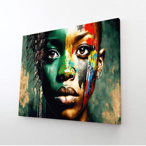 Tableau Femme Africaine Multicolore | TableauDecoModerne®