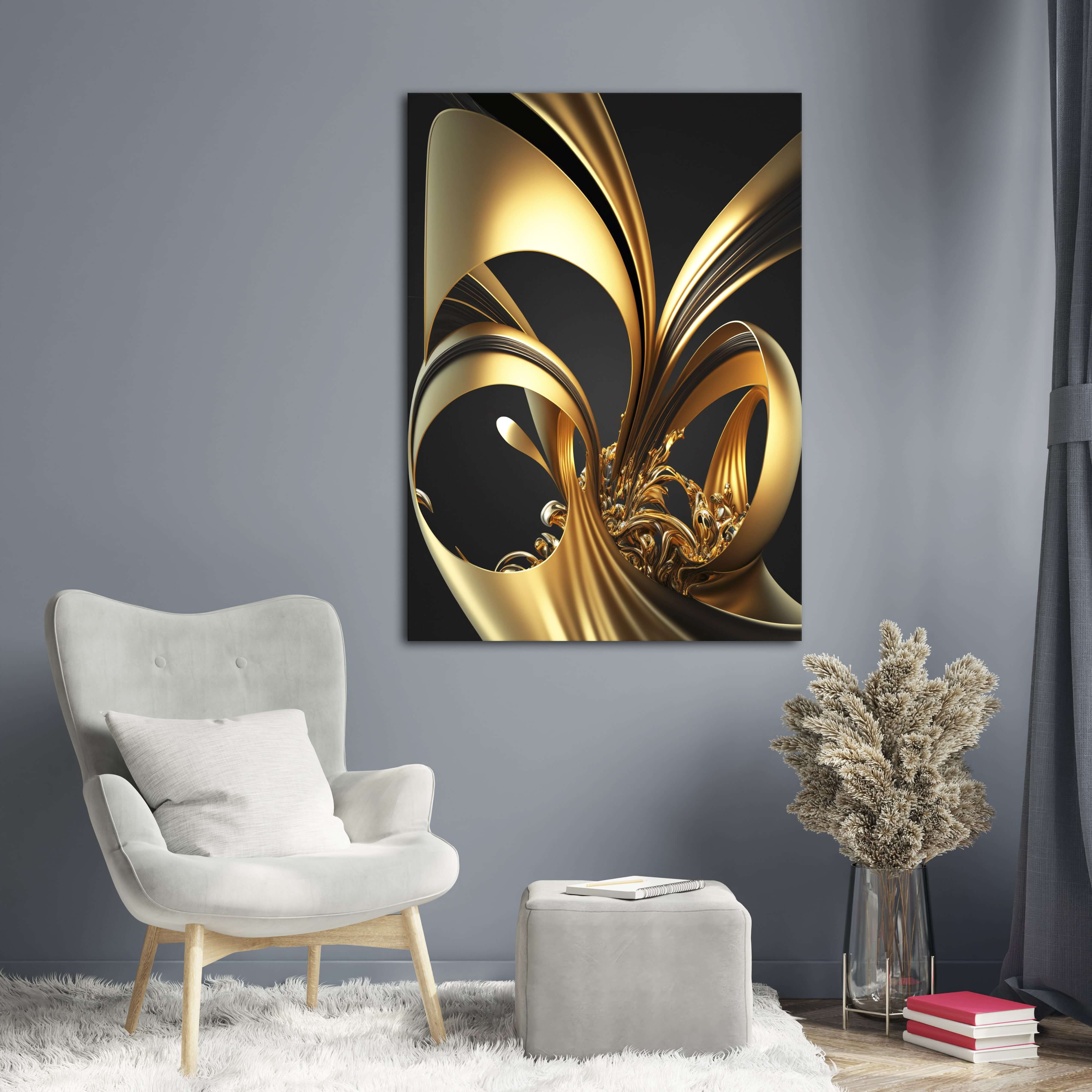 Tableau moderne et design Abstract Gold