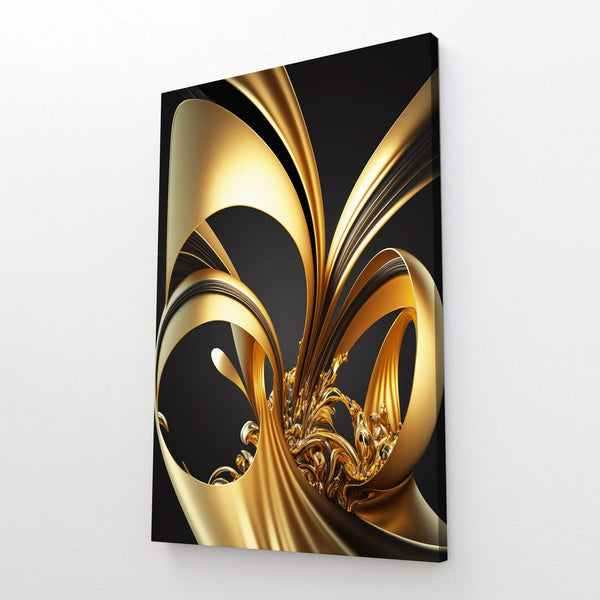 Tableau Géometrique Abstrait Doré | TableauDecoModerne®