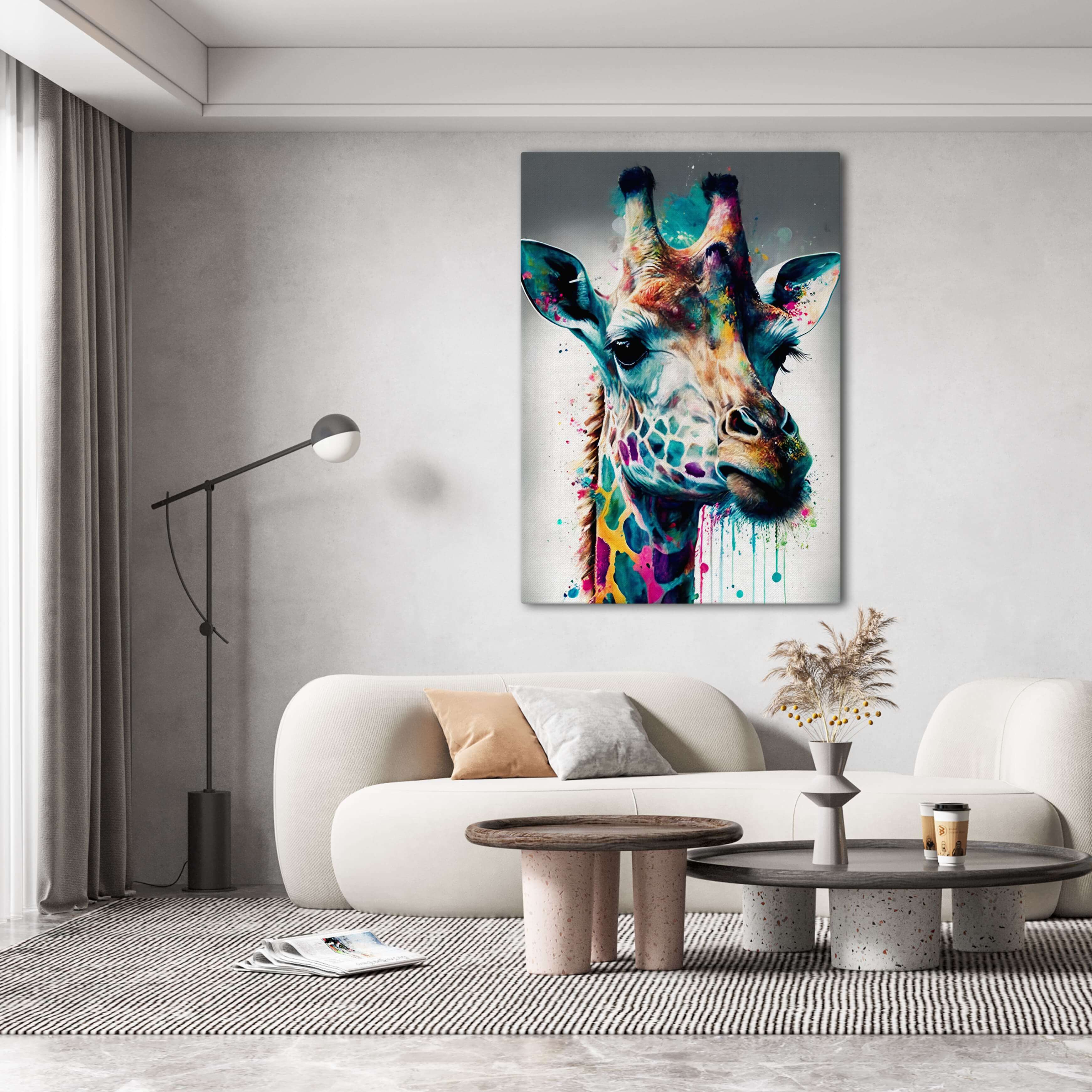 Poster for Sale avec l'œuvre « Tableau girafe 1 » de l'artiste Art Dream  Studio