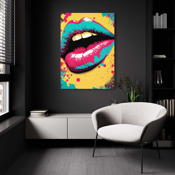 Tableau Lèvres Pop Art | TableauDecoModerne®
