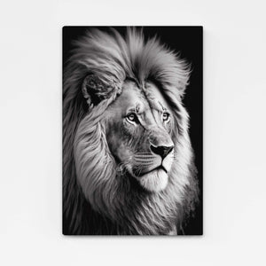 Tableau Lion Noir et Blanc | TableauDecoModerne®