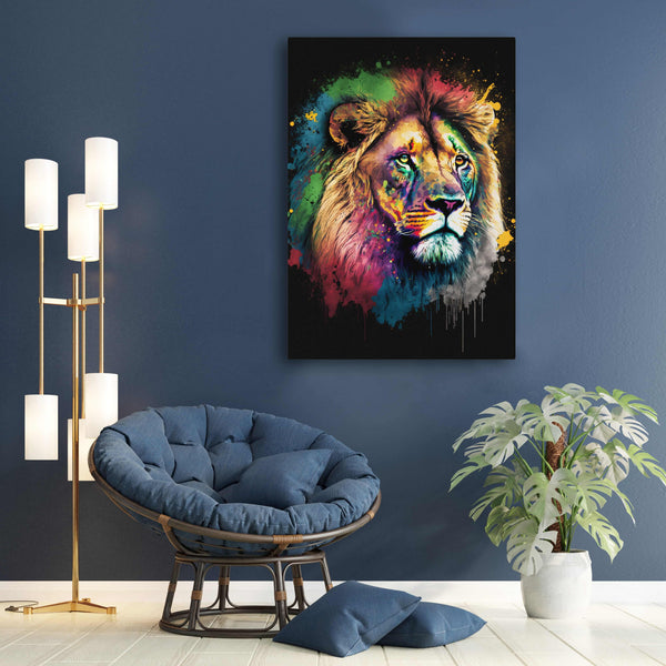 Tableau de Lion Pop Art | TableauDecoModerne®
