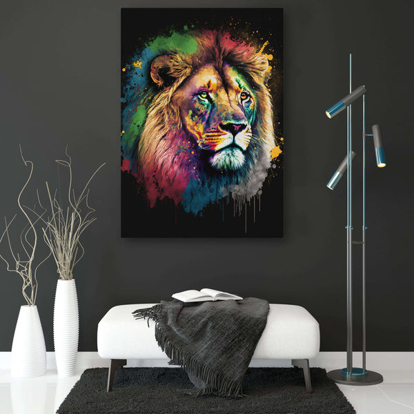 Tableau de Lion Pop Art | TableauDecoModerne®