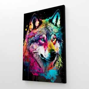 Tableau Loup Pop Art Moderne | TableauDecoModerne®