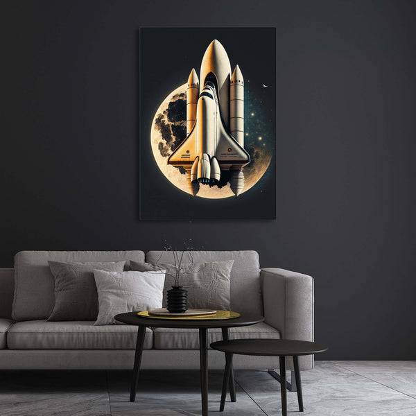 Tableau Lune Vaisseau | TableauDecoModerne®