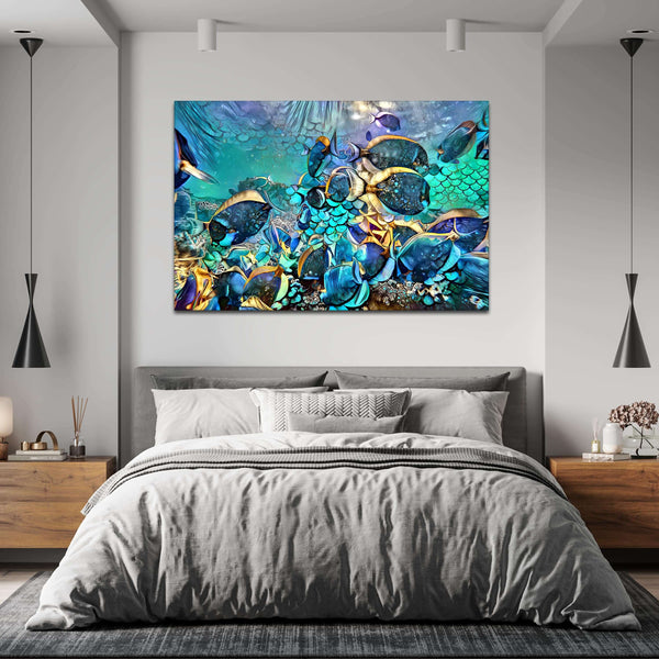 Moderne Malerei mit Fisch