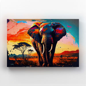 Tableau Paysage Africain Elephant | TableauDecoModerne®