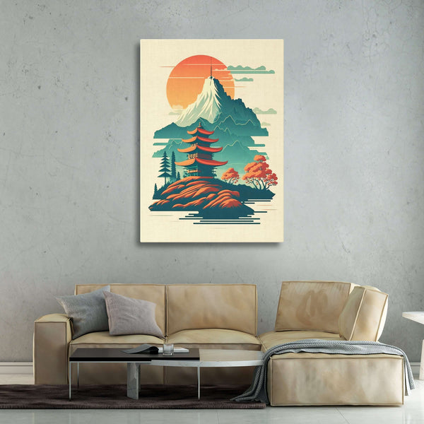 Tableau Paysage Japonais Minimaliste | TableauDecoModerne®