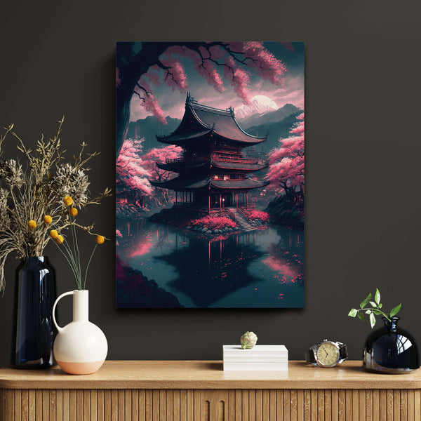 Tableau Paysage Japonais Temple | TableauDecoModerne®