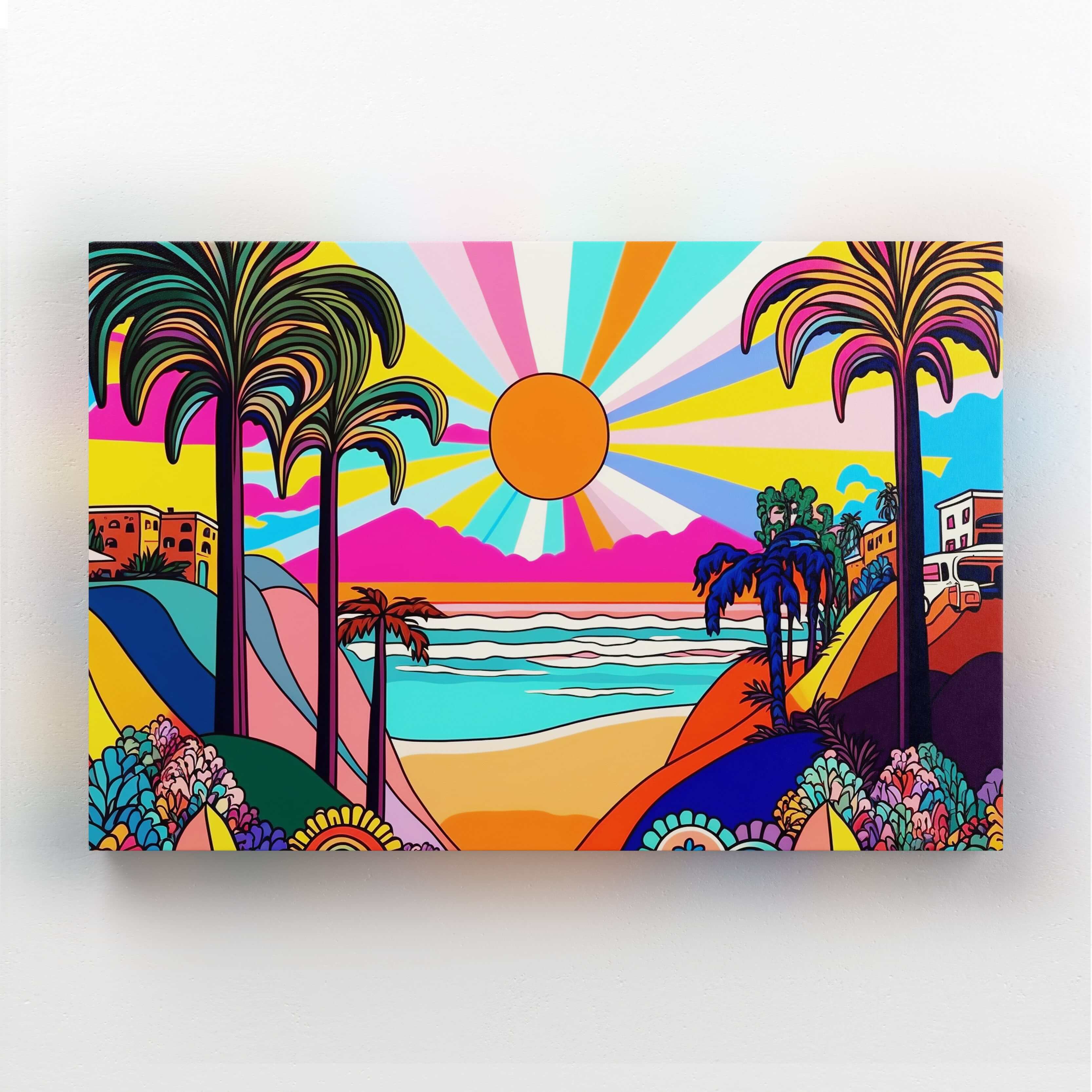 Toile Pop Art 'L'homme Et La Pomme' - 100x140 Cm, Impression Haute Qualité | Tableau Moderne Pour Décoration Murale