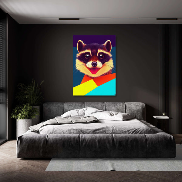 Tableau Pop Art Raton Laveur | TableauDecoModerne®