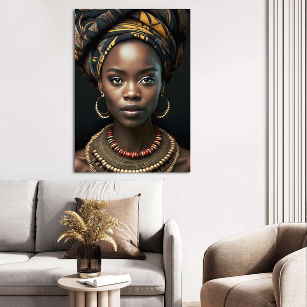 Tableau Portrait Femme Africaine | TableauDecoModerne®