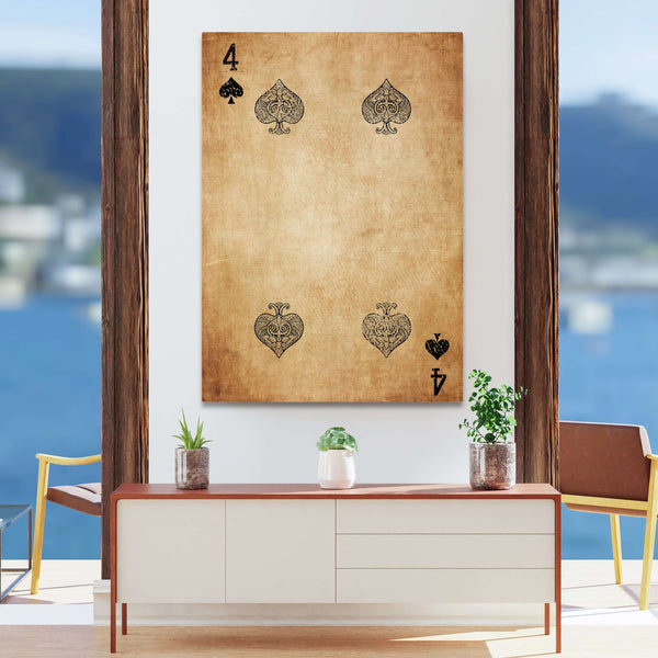 Tableau Quatre de Pique Vintage | TableauDecoModerne®