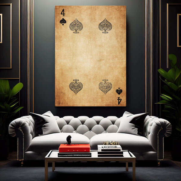 Tableau Quatre de Pique Vintage | TableauDecoModerne®