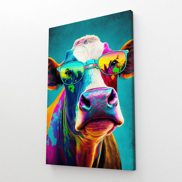 Tableau Vache Pop Art Cool | TableauDecoModerne®