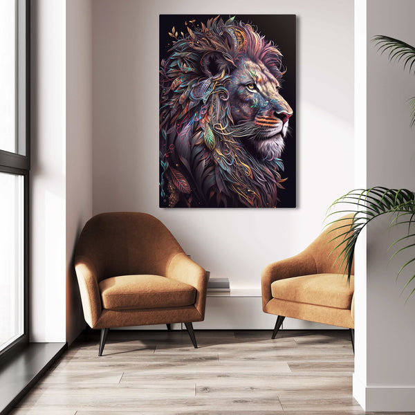 Tableau de Lion en Couleur | TableauDecoModerne®