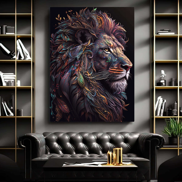 Tableau de Lion en Couleur | TableauDecoModerne®