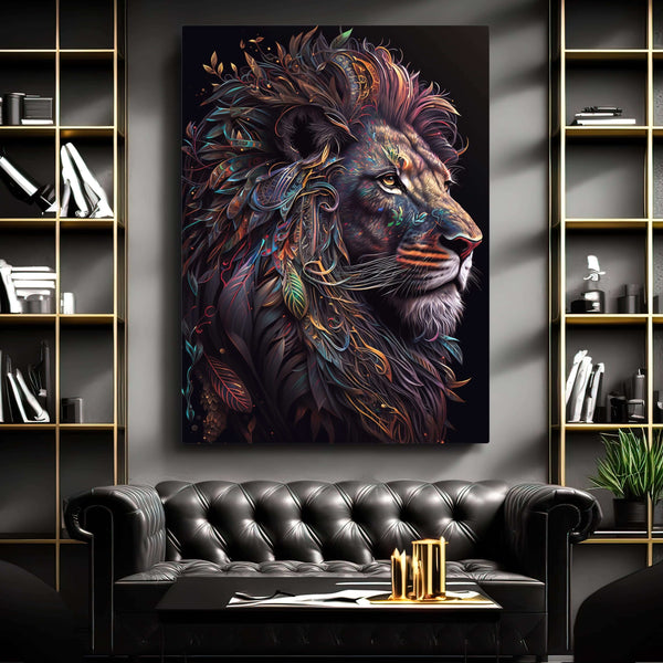 Tableau de Lion en Couleur | TableauDecoModerne®