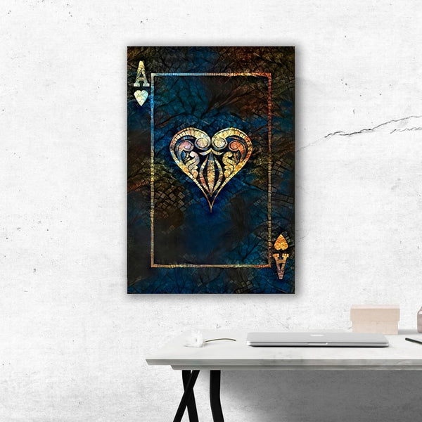 Tableau As de Coeur Or | TableauDecoModerne®