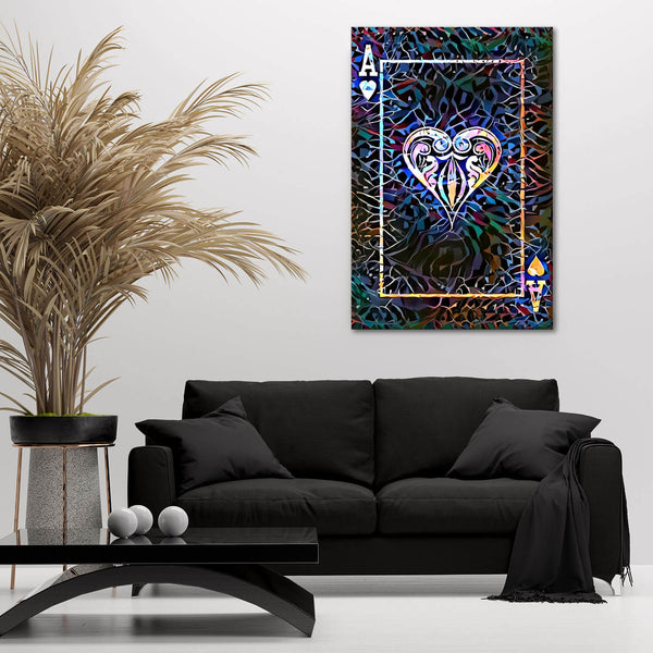 Tableau As de Coeur Coloré | TableauDecoModerne®