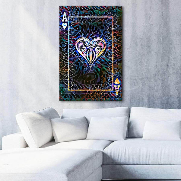 Tableau As de Coeur Coloré | TableauDecoModerne®