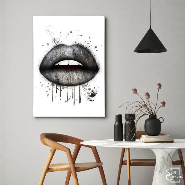 Tableau Sexy Lèvres Noir | | TableauDecoModerne®