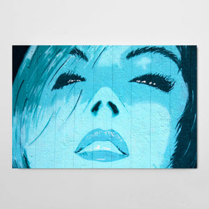 Tableau Street Art Femme Bleu | TableauDecoModerne®