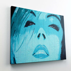 Tableau Street Art Femme Bleu | TableauDecoModerne®